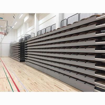 China Sports Center Mobile Floor Mounted Stadium Grandstand Seating System With Customized Plastic Seat for sale