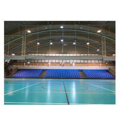 China Indoor Gym Indoor Gym Bleacher Retractable Seating With Foldable Plastic Chairs for sale