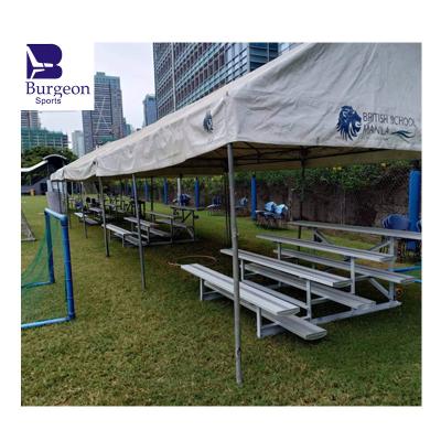 China Indoor Or Outdoor Use Lightweight Aluminum Movable Bleacher Portable Grandstands With Swivel Caster for sale