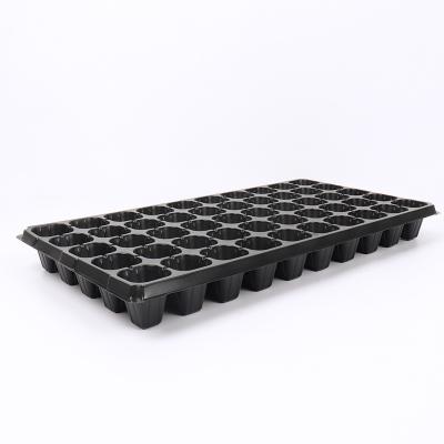 China Eco-friendly Black Seed Planting Garden Seed Starter Grow Trays 50 Holes Seedling Tray For Greenhouse for sale