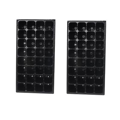 China Eco-friendly Black Plastic Plant Breeding Good Quality Nursery Planting Deep Seed Trays for sale