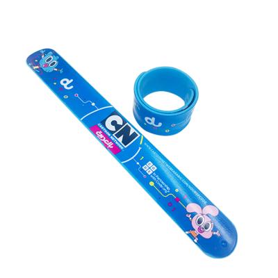 China Colorful Printing Environmentally Friendly Slap Bracelets Kids Silicone Wristband Bulk Eco Friendly Slap for sale