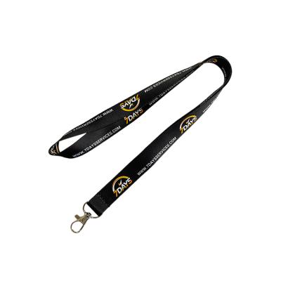 China Environmental Friendly Bulk Black Lanyards With Custom Logo, Fashion Polyester Lanyard for sale