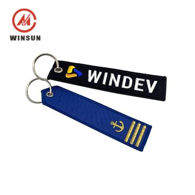 China Polyester / Twill Fabric Factory Customized Key Chain Embroidery And Promotional Key Chain Fashionable for sale