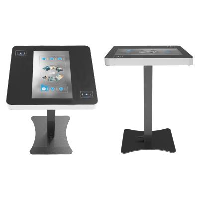 China 21.5inch Stand Indoor Android PC Touch Screen Interactive Coffee Table With Phone Wireless Charger for sale