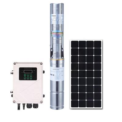 China 3inch 24V Stainless Steel DC 400w Energy Saving Submersible Solar Water Pump For Irrigation for sale