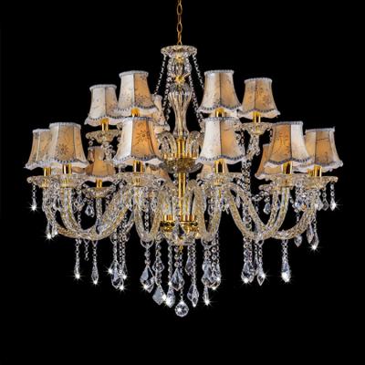 China Large Hotel Modern Lobby Energy Saving Chandelier Decorative Vintage Glass Leaded Crystal Lighting Designer Lamps Luxury Pendant for sale