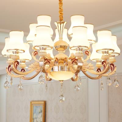 China Nordic Luxury Modern Gold Crystal Lamp Living Room Chandelier Hotel Style Empire Pendant Lights For Home Restaurant for sale