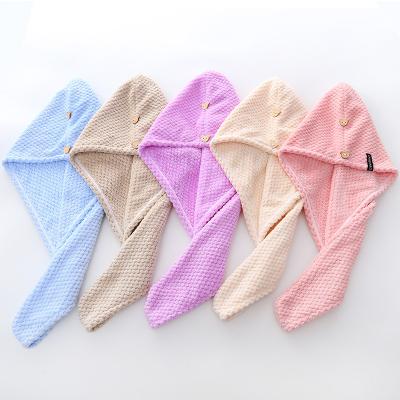 China Latest Sustainable Hair Towel Custom Microfiber Hair Towel With Logo for sale