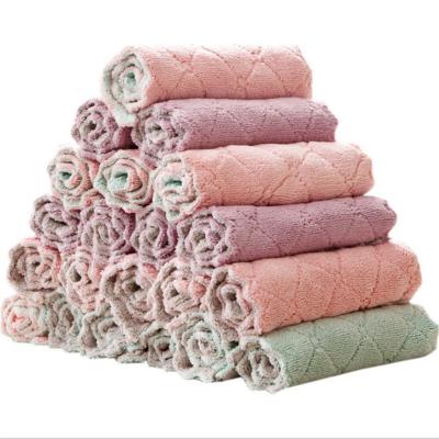 China Microfiber Kitchen Towel Hand Towel Customized Viable Professional Cheap Cleaning Cloth for sale