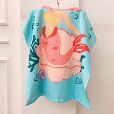 China China Cheap Viable Hooded Beach Poncho Cotton Beach Towel Poncho Beach Towel for sale