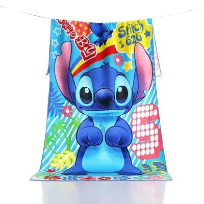 China Sustainable Low Moq Cartoon Beach Towel Kids Waterproof Beach Towel for sale