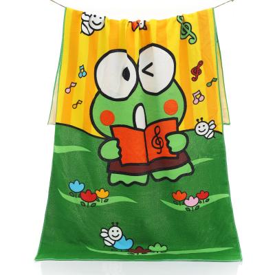 China Sustainable Custom Eco Friendly Sand Print Microfiber Free Beach Towel For Kids for sale