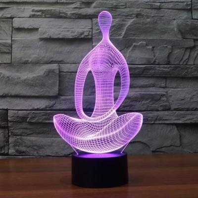 Cina L'yoga ciano 3D ha condotto il Natale Rohs variabile della luce notturna della lampada dell'illusione in vendita