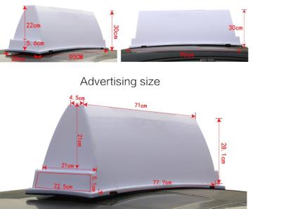 중국 900개 센티미터 광고 택시 라이트 박스 LED 10W 택시 지붕 광 판매용
