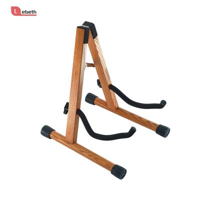 China Playing Music JTJ-04W Solid Wood Folding Type A Floor To Ceiling Mount Electric Guitar Folk Classical Stand for sale