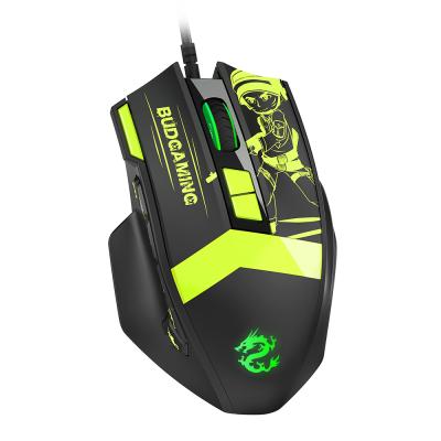 China 2021 liquid high quality coloful with LED backlight wired 12 key optical computer gaming mouse for gamer for sale