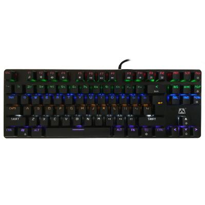 China Mini Plug and Play 85 Keys Ergonomic Design Mechanical Gaming Keyboard with Multi Colorful Backlit Modes and Blue Axis for sale