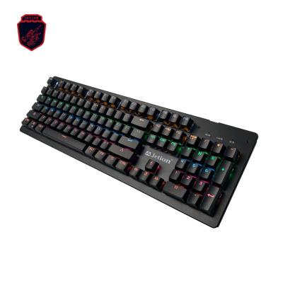 China Plug and play 104 keys true gaming mechanical keyboard with 7 light effect for sale