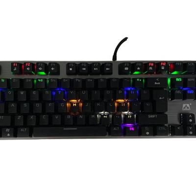 China Mechanical Numpad Gaming Keyboard Russian+English Feeling RGB Wired Backlit Keyboard For Gamer PC Laptop for sale