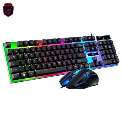 China For Home Office 2020 Best Selling Professional Single Price Rainbow Factory Backlit Wired Gaming Keyboard And Mouse With Custom Logo For Gamer for sale