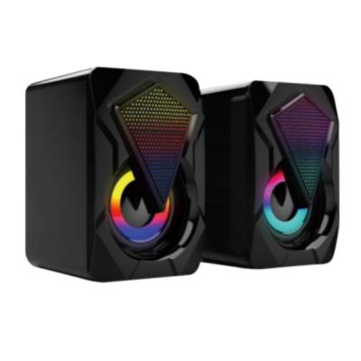 China Phone Function 2.0 USB Computer Speakers RGB Desktop Stereo Speaker for sale