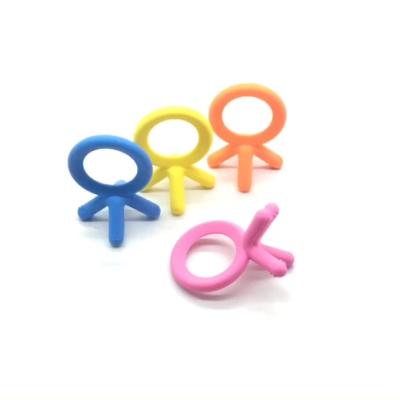 China Viable Factory Customized Ring Shape Sensory Chewing Silicone Teether for sale