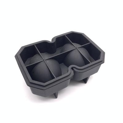 China Best Selling Viable Celicon Sphere Silicone Ice Hockey Viable Clear Mold Large Cooler Tray With Lid for sale