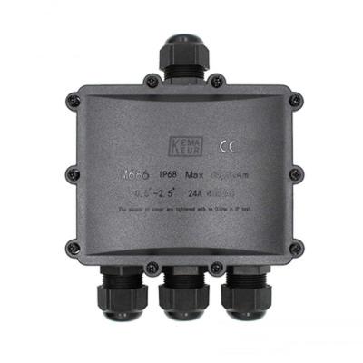 China PC IP68 PG9 M20 M25 Outdoor Waterproof Junction Box Electrical Plastic Multi-Connector Optional for sale