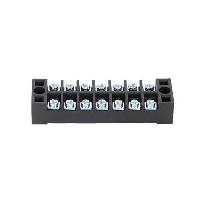 China Wire To Wire Connect Terminal Block 600V 15A Double Row 7 Way Screw Terminal Positioning Electrical Strip TB1507 for sale