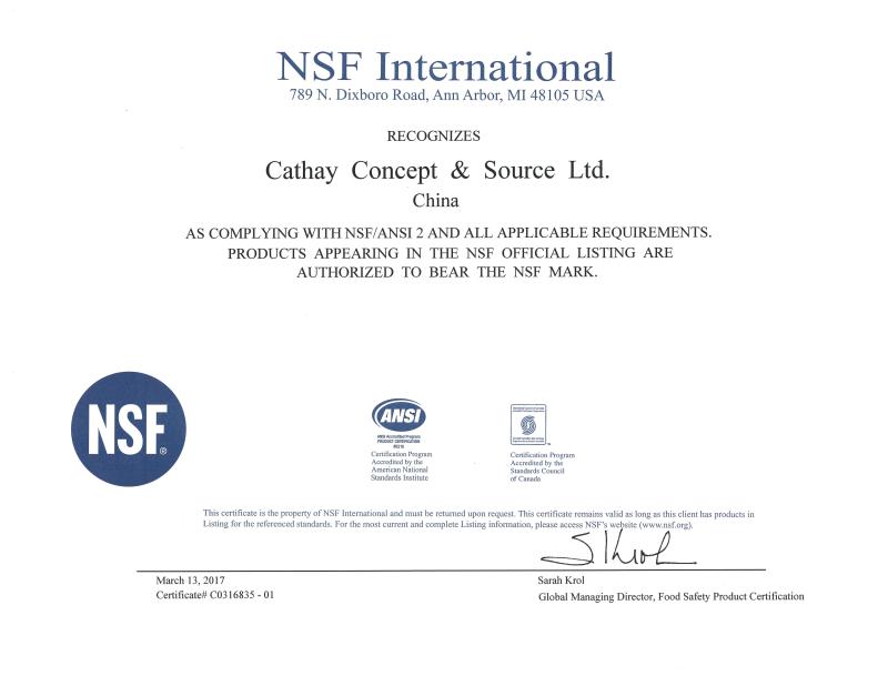 NSF - Cathay Concept & Source Ltd.