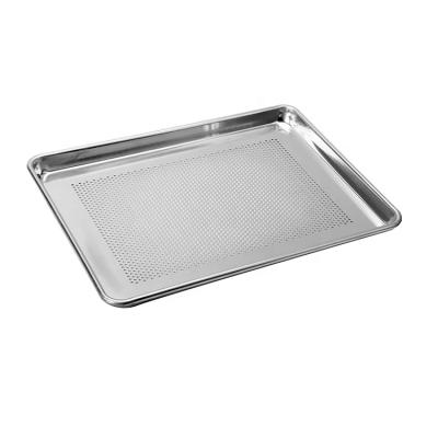 China Sustainable Baking Tray Perforated Metal Baking Bread Tray Aluminum Bread Box Perforated Aluminum Griddle Pan for sale