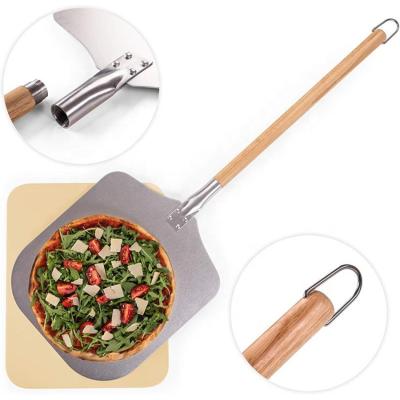 China Sustainable Wooden Aluminum Insulated Peel Pizza Pizza Tools Detachable Shovel for sale