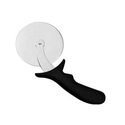 China Durable 430 10cm stainless steel pizza wheel cutter with pp handle round plastic pizza wheel cutter server for sale