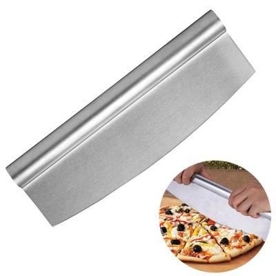 China Sustainable Premium 430 Pizza Cutter Stainless Steel Rocker Cutter 14 Inch for sale