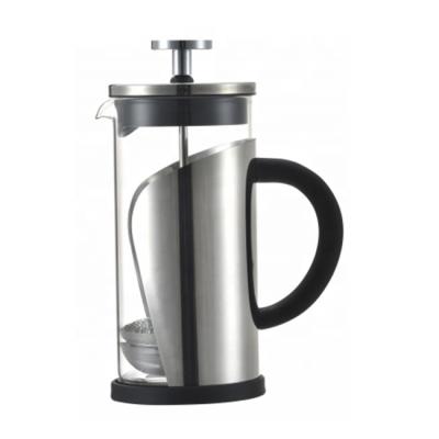 China WITH LID Amazon Amazon High Borosilicate Glass Coffee Press Metal Press Coffee Stainless Steel Hot French Press for sale