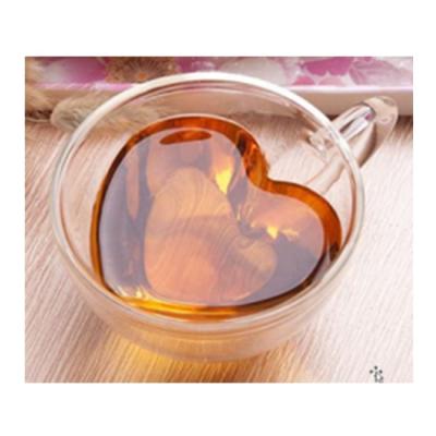 China 150ml 240ml 300ml Viable Heart Shaped Borosilicate Milk High Mugs Tea Double Wall Cups Insulated Glass Coffee Mug for sale