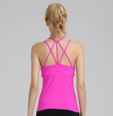 China Wholesale high quality fitness top cross back detailed fitness tank top for sale