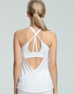 China Camiseta de alças feita sob encomenda traseira strappy das senhoras do activewear por atacado com sutiã à venda