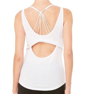 China La espalda abierta para mujer de la ropa de la yoga diseñó la ropa de la aptitud de las camisetas sin mangas en venta