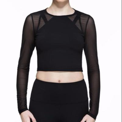 China Wholesale yoga long sleeve mesh panel workout tank top for sale