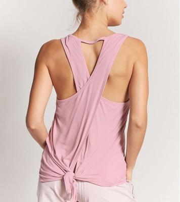 China Hot selling back knot women vest sports tank top for sale