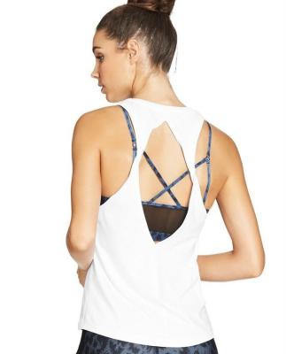 China Hot selling back cut out women gym tank top workout for sale