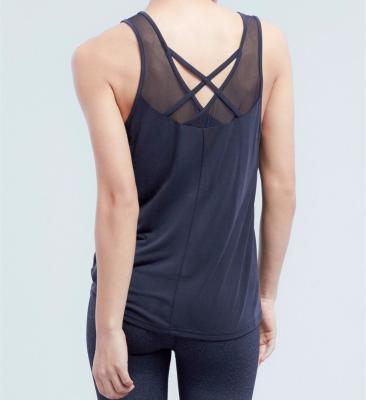 China High quality cheap tank top with crisscross mesh detail back cheap gym tank top for sale