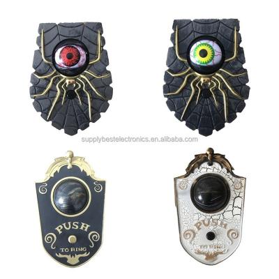 China ABS Halloween Doorbell Haunted Animated Eyeball Decoration With Spooky Sounds for sale