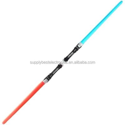 China Aluminum alloy& Wholesale Light Plastic Single Galaxy Polycarbonate Double Color Blade Laser Sword Halloween Light Saber Toy for sale