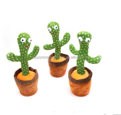 China Baila Sensory Plush Toys Cactus Que 120 English Singing Electronic Cactus Dance Twitch Talking Plush Toys for sale