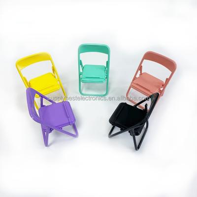 China Adjustable Color Cute Foldable Chair Phone Holder For iPhone 14 13 Pro Max Foldable Phone Desk Stand Holder For Samsung Tablet Stand for sale