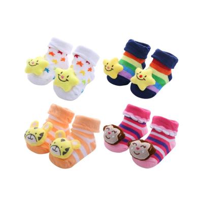 China Breathable Custom Design Baby Toddler Socks With Grip 3d Baby Infant Newborn Toddler Anti Slip Cotton Socks Gift Sets Crew Socks sock babi for sale