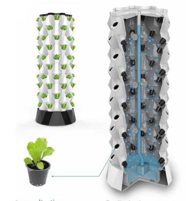 China Farms Hot sale Indoor Garden aeroponic tower hydroponic planting system  vertical pineapple tower for sale